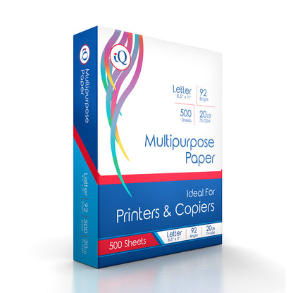 iQ Multipurpose Paper Pallet 8.5 x 11in 400 Reams 200,000 Sheets 80500