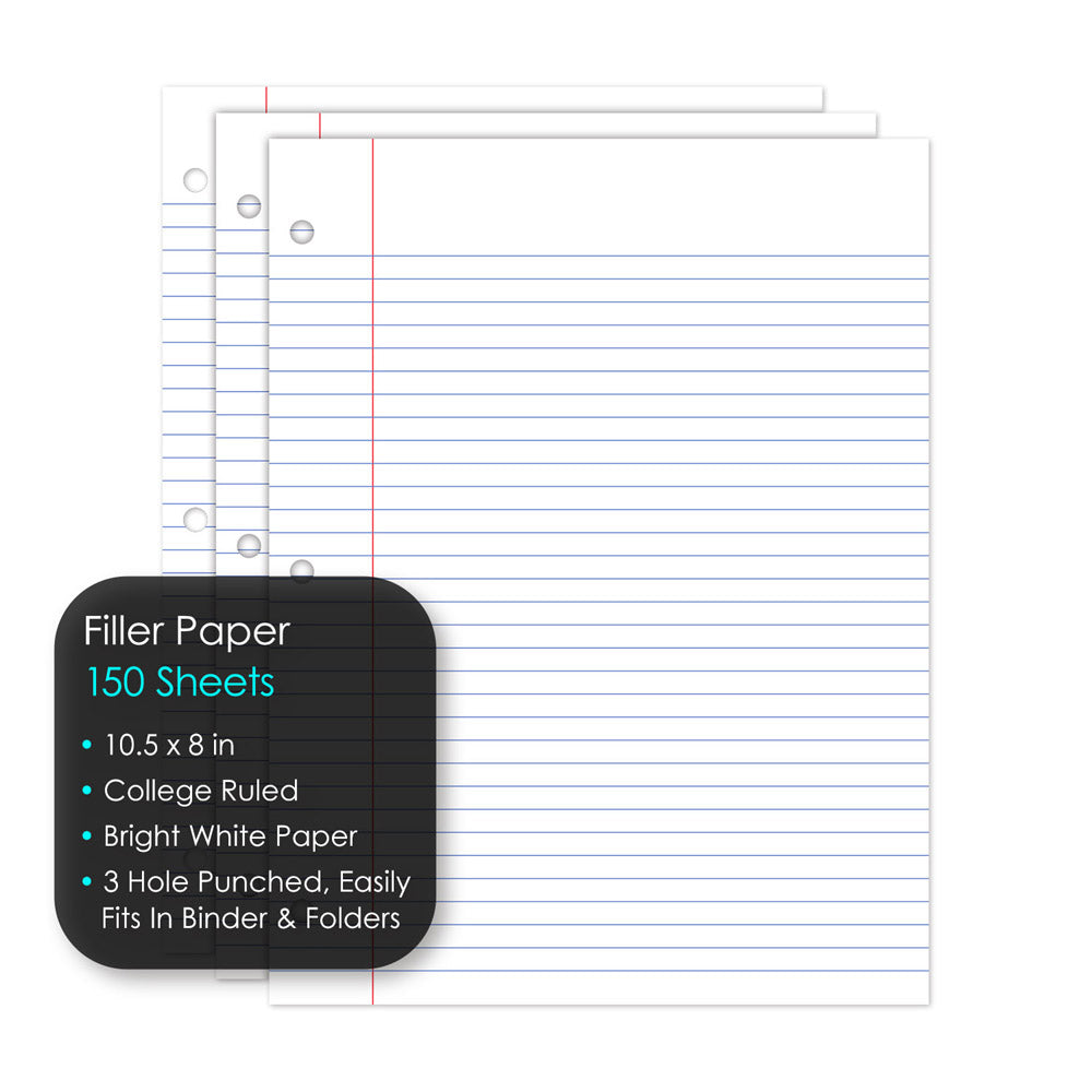 Filler Paper College Ruled 10.5 x 8in 150 Sheets 81151