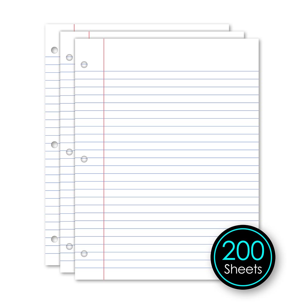 Filler Paper Wide Ruled 10.5 x 8in 200 Sheets 81200