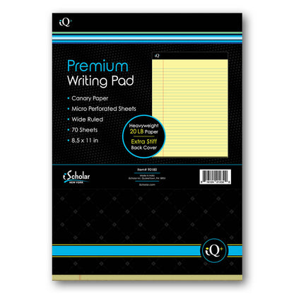 iQ+ Premium Writing Pad Canary 8.5 x 11in 70 Sheets 90180