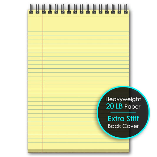 iQ+ Premium Writing Pad Canary Double Wire 8.5 x 11in 70 Sheets 90280