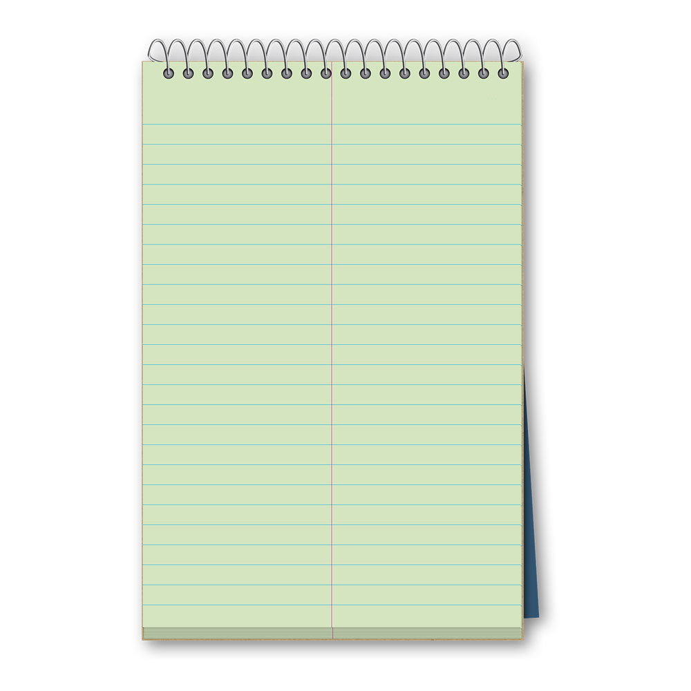 4 Pack iQ Spiral Steno Books Green 6 x 9in 320 Sheets 91084