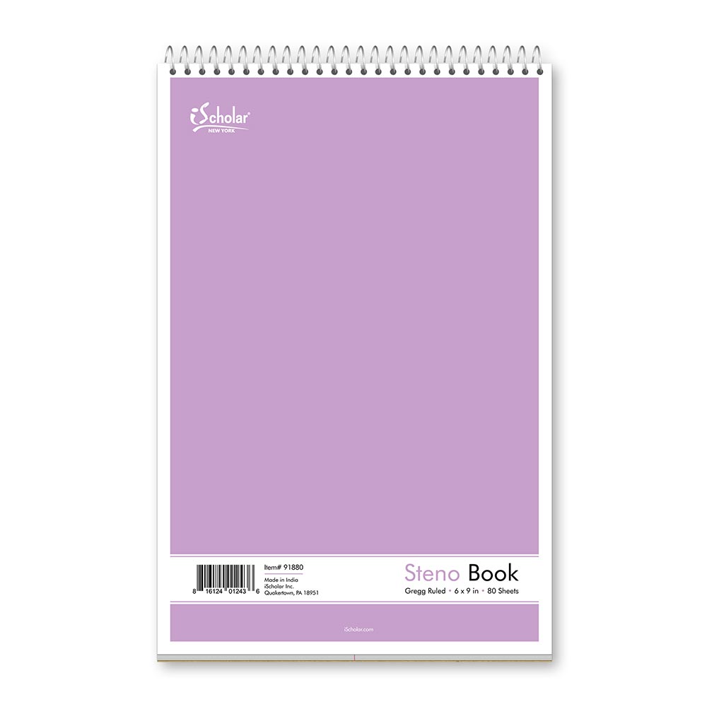 Spiral Steno Book White 6 x 9in 80 Sheets 91880