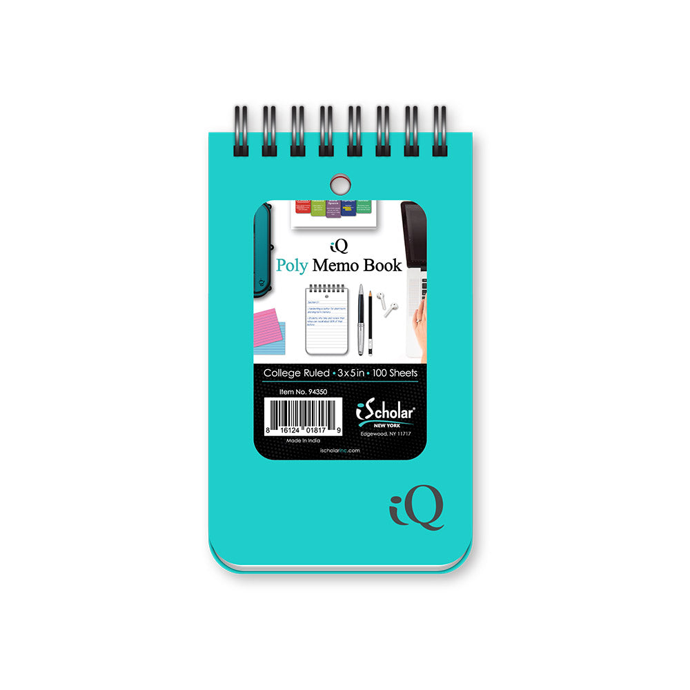 Poly Memo Book College Ruled 3" x 5" 100 Sheets 94350