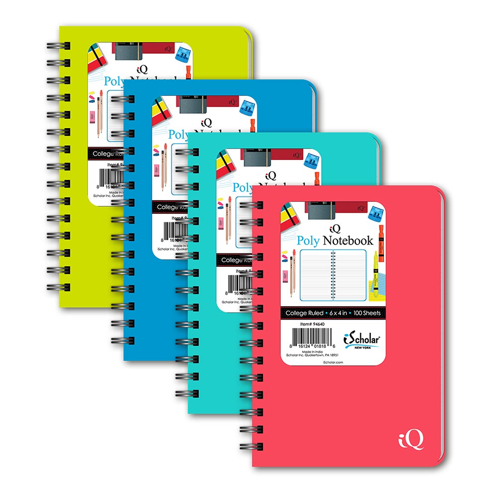 Poly Memo Book College Ruled 6" x 4" 100 Sheets 94640