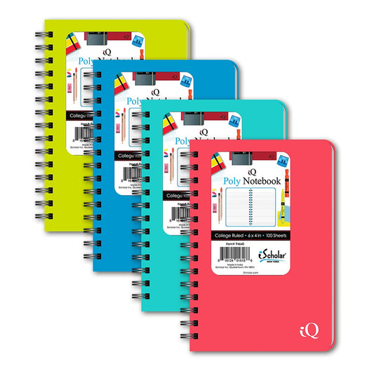 Poly Memo Book College Ruled 6" x 4" 100 Sheets 94640