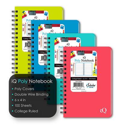 Poly Memo Book College Ruled 6" x 4" 100 Sheets 94640
