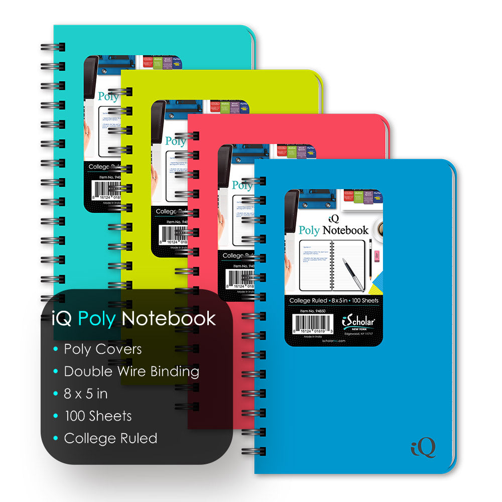 Poly Memo Book College Ruled 8" x 5" 100 Sheets 94850