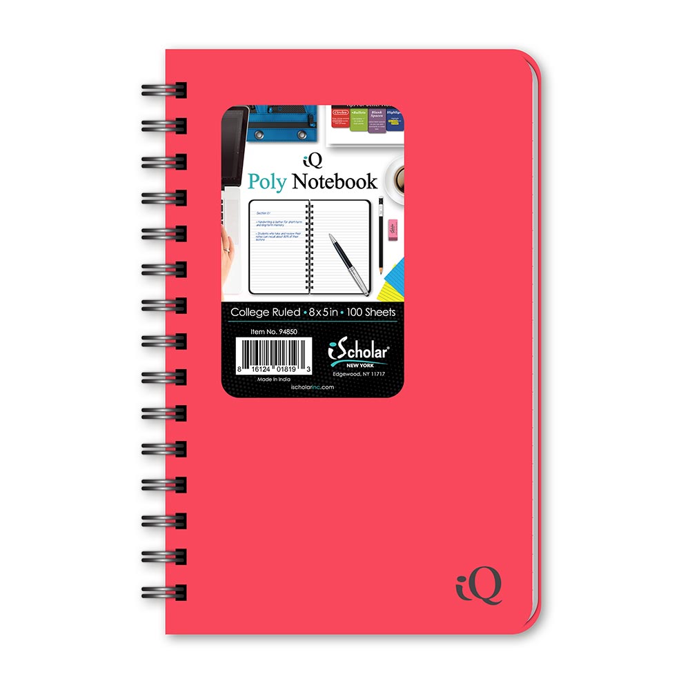 Poly Memo Book College Ruled 8" x 5" 100 Sheets 94850