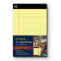 5 Pack iQ  Jr. Legal Pads Canary 5 x 8in 250 Sheets 95805