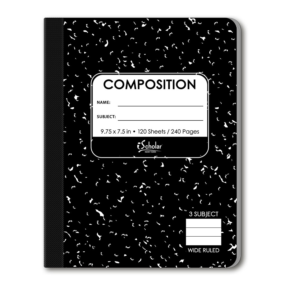 Primary Composition Notebook: Yellow Marble Journal – Young