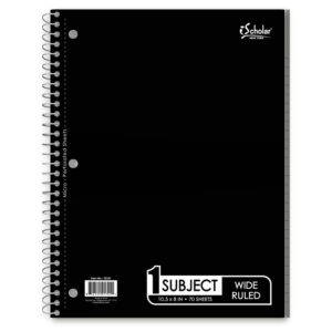 1 Subject Wirebound Notebook 10.5 x 8 Wide Ruled 78101