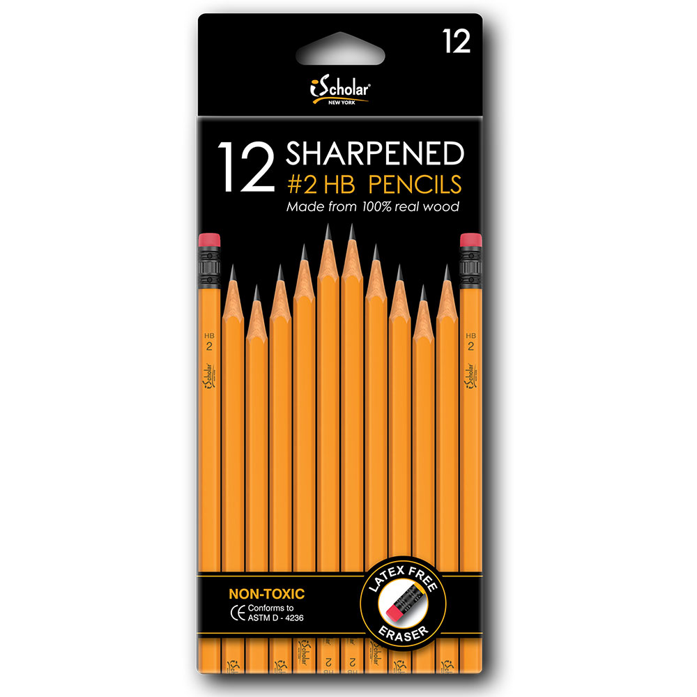 Sharpened #2 HB Pencils 12 Pack 32312 – iScholar NY