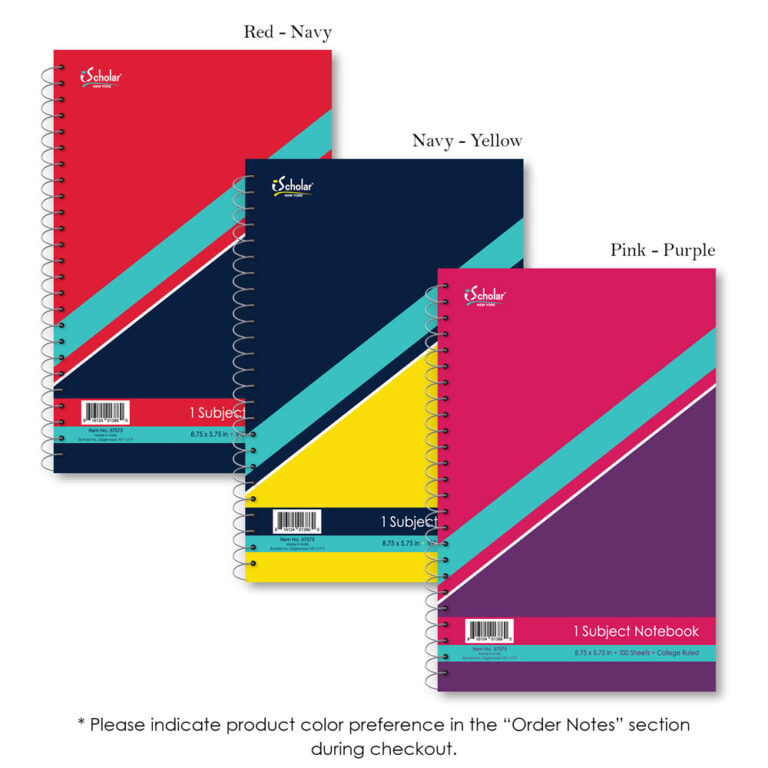 1 Subject Wirebound Notebook 8.5″ x 5.75″ College Ruled 57575 – iScholar NY